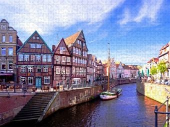 Produktbild: CALVENDO Puzzle Altstadt in Stade | 1000 Teile Lege-Gr&ouml;&szlig;e 64x48cm Foto-Puzzle f&uuml;r gl&uuml;ckliche Stunden