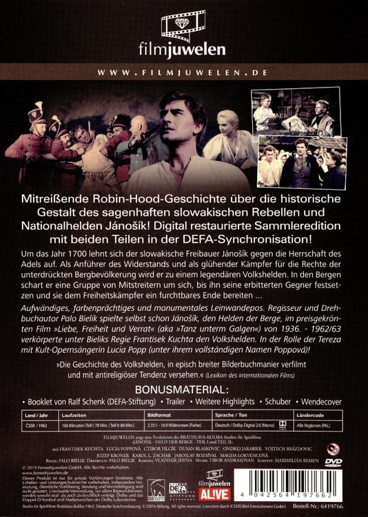 Produktbild: Janosik, Held der Berge - Der Original Kino-Zweiteiler (DEFA Filmjuwelen)