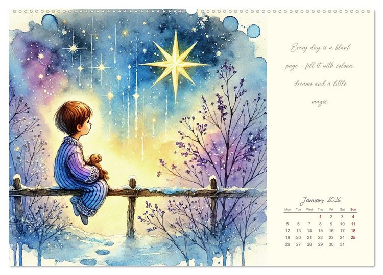 Produktbild: Magic with your inner child - 12 months full of wonder and joy (High Quality Premium Wall Calendar 2026 DIN A2 landscape),CALVENDO 12 Month Wall Calendar