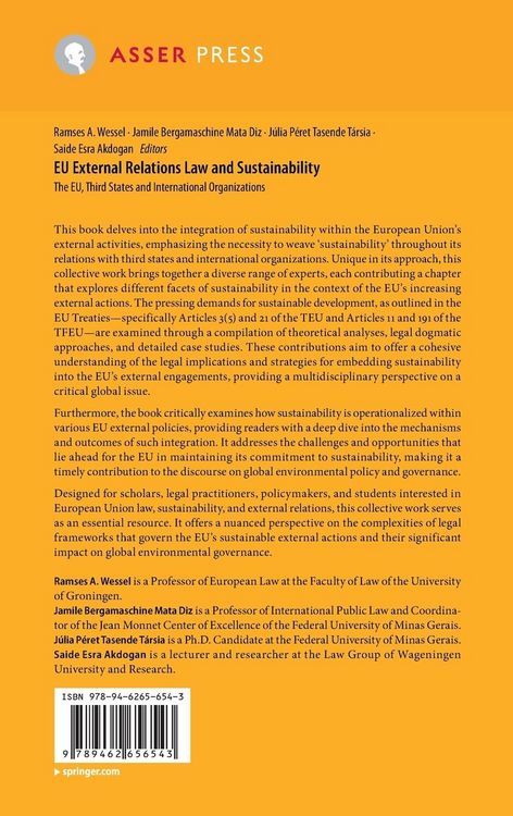Produktbild: EU External Relations Law and Sustainability