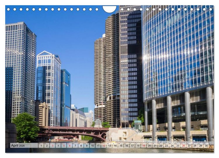 Produktbild: CHICAGO Stadtzentrum (Wandkalender 2026 DIN A4 quer), CALVENDO Monatskalender