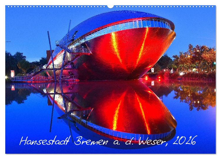 Produktbild: Kalender Hansestadt Bremen a. d. Weser, 2026 (Wandkalender 2026 DIN A2 quer), CALVENDO Monatskalender