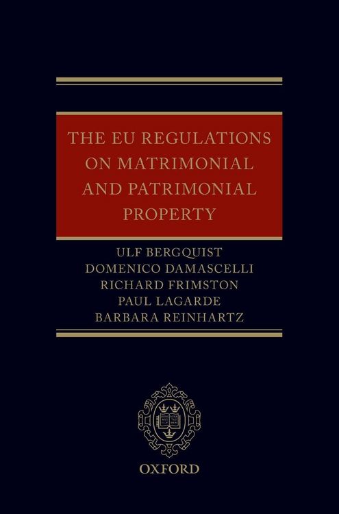 Produktbild: Eu Regulations on Matrimonial and Patrimonial Property