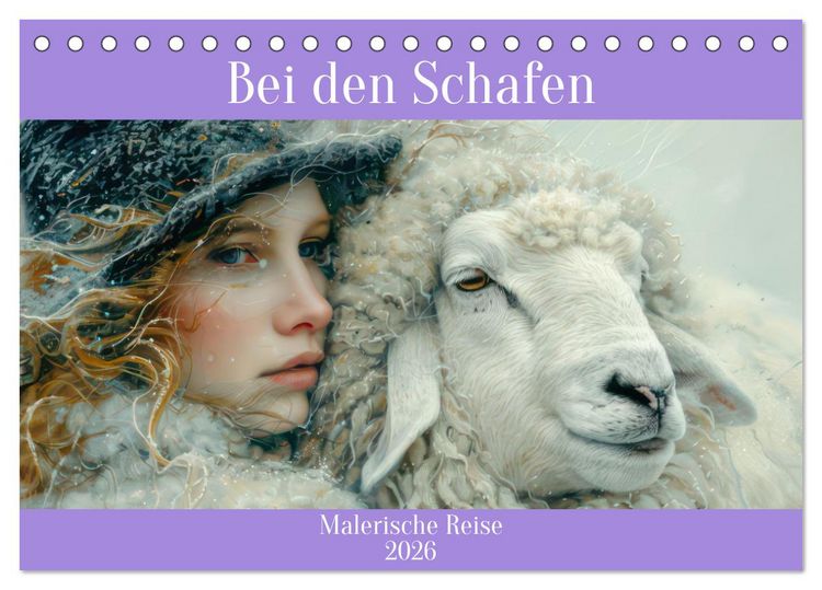 Produktbild: Bei den Schafen - Malerische Reise (Tischkalender 2026 DIN A5 quer), CALVENDO Monatskalender