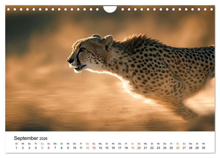 Produktbild: Geparden - Eleganz auf vier Pfoten (Wandkalender 2026 DIN A4 quer), CALVENDO Monatskalender