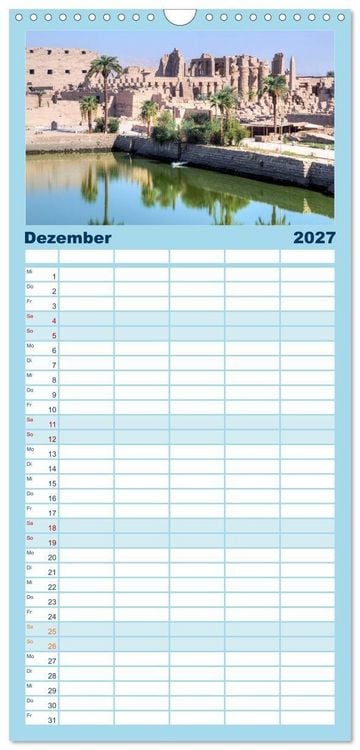 Produktbild: Familienplaner 2027 - &Auml;gypten mit 5 Spalten (Wandkalender, 21 x 45 cm) CALVENDO