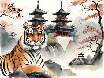 Produktbild: CALVENDO Puzzle Tiger - St&auml;rke ohne Zorn | 1000 Teile Lege-Gr&ouml;&szlig;e 64x48cm Foto-Puzzle f&uuml;r gl&uuml;ckliche Stunden