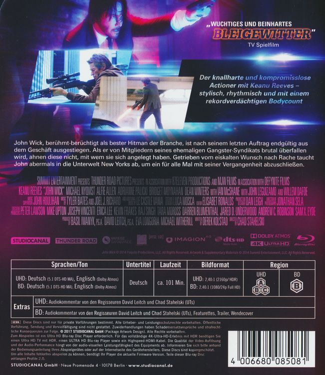 Produktbild: John Wick (4K Ultra-HD) (+ Blu-ray)