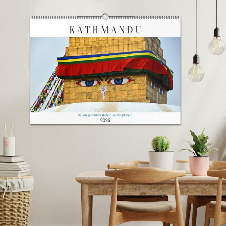 Produktbild: KATHMANDU, Nepals Hauptstadt (Wandkalender 2026 DIN A2 quer), CALVENDO Monatskalender