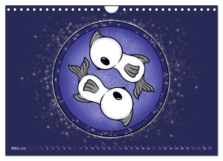 Produktbild: Geister Sternzeichen (Wandkalender 2026 DIN A4 quer), CALVENDO Monatskalender