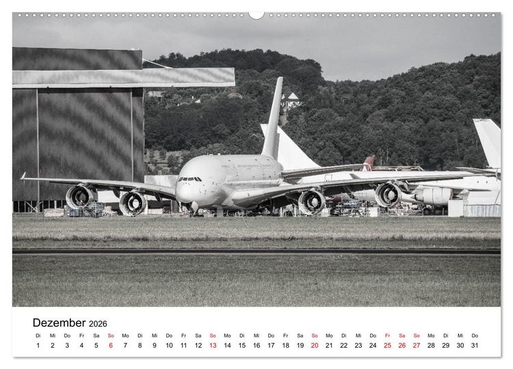 Produktbild: Airbus A380 Superjumbo 2026 (hochwertiger Premium Wandkalender 2026 DIN A2 quer), Kunstdruck in Hochglanz