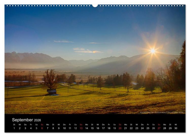 Produktbild: Licht &uuml;ber Bergen und Seen (hochwertiger Premium Wandkalender 2026 DIN A2 quer), Kunstdruck in Hochglanz