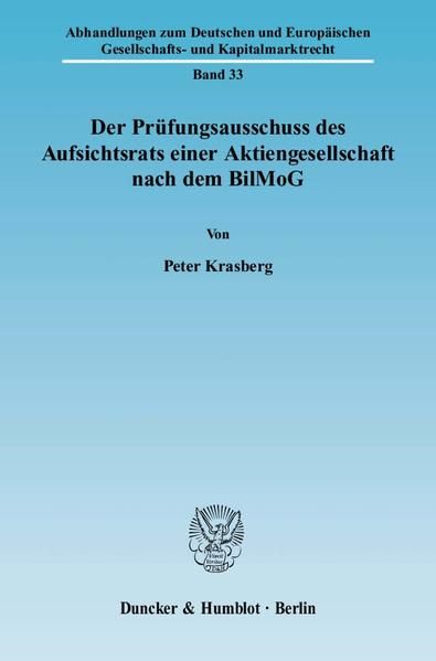 Produktbild: Der Pr&uuml;fungsausschuss des Aufsichtsrats einer Aktiengesellschaft nach dem BilMoG.