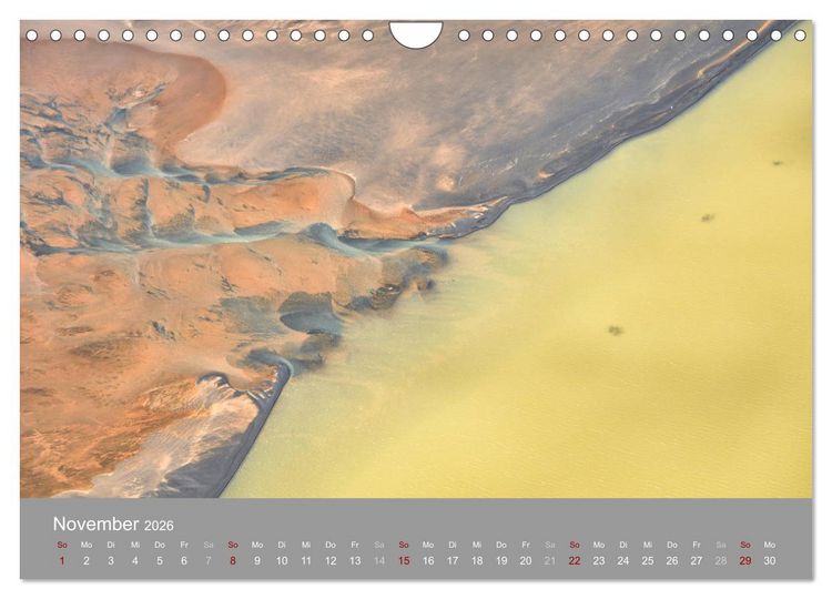 Produktbild: Naturkunst - Luftbilder (Wandkalender 2026 DIN A4 quer), CALVENDO Monatskalender