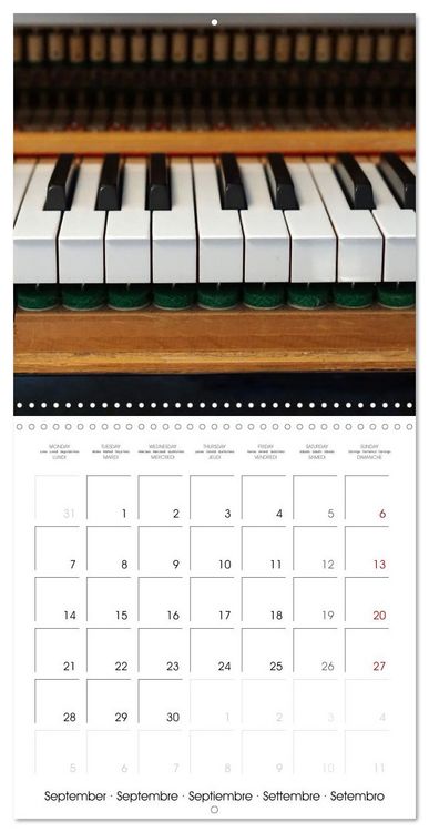 Produktbild: Moments de Piano (Calendrier mural carr&eacute; 2026 30x30 cm) Calendrier double avec une page pour vos prises de notes