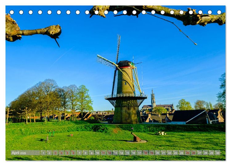 Produktbild: Ein Blick auf Hulst in Zeeland (Tischkalender 2026 DIN A5 quer), CALVENDO Monatskalender
