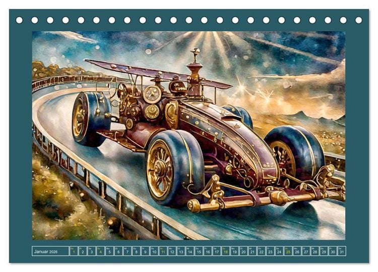 Produktbild: Mit Steampunk unterwegs (Tischkalender 2026 DIN A5 quer), CALVENDO Monatskalender
