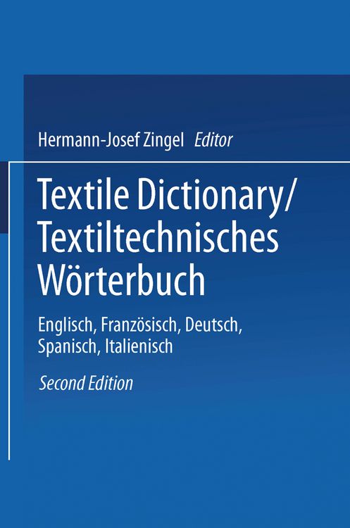 Produktbild: Textile Dictionary / Textiltechnisches W&ouml;rterbuch