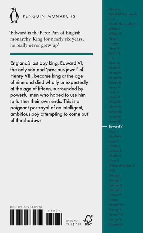 Produktbild: Edward VI (Penguin Monarchs)