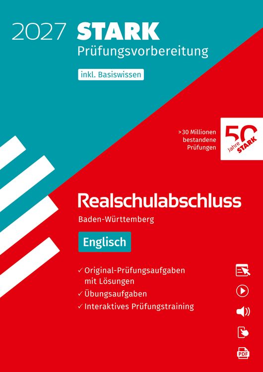 Produktbild: STARK Englisch - Realschulabschluss 2027 BW - Pr&uuml;fungsvorbereitung inkl. Basistraining und L&ouml;sungen
