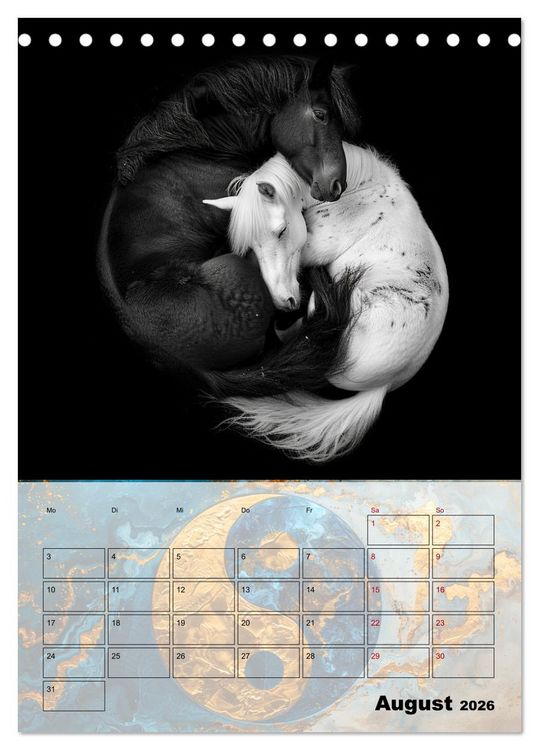Produktbild: Sei das Yin zu meinem Yang (Tischkalender 2026 DIN A5 hoch), CALVENDO Monatskalender