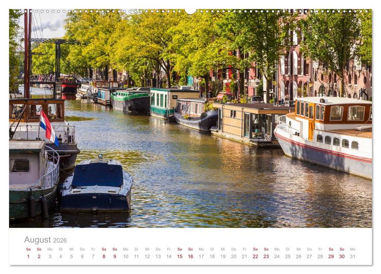 Produktbild: AMSTERDAM Impressionen (hochwertiger Premium Wandkalender 2026 DIN A2 quer), Kunstdruck in Hochglanz