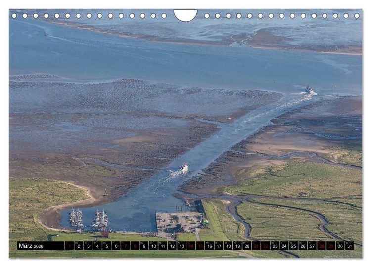 Produktbild: Das Wattenmeer von oben (Wandkalender 2026 DIN A4 quer), CALVENDO Monatskalender