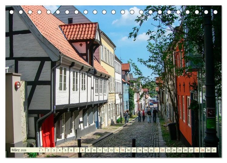 Produktbild: Bezauberndes Flensburg (Tischkalender 2026 DIN A5 quer), CALVENDO Monatskalender