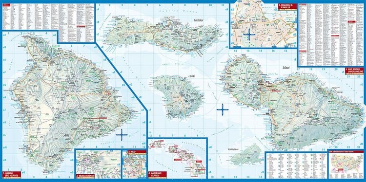 Produktbild: Hawaiian Islands 1 : 200 000 / 1 : 400 000