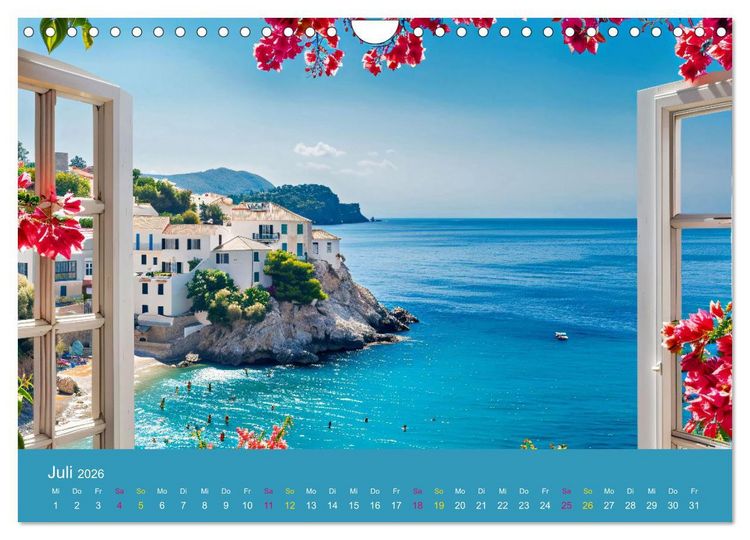 Produktbild: Ausblick aufs Meer - traumhafte Momente (Wandkalender 2026 DIN A4 quer), CALVENDO Monatskalender