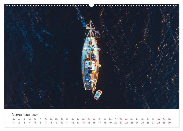 Produktbild: Segeln - Kurs aufs offene Meer. (hochwertiger Premium Wandkalender 2026 DIN A2 quer), Kunstdruck in Hochglanz
