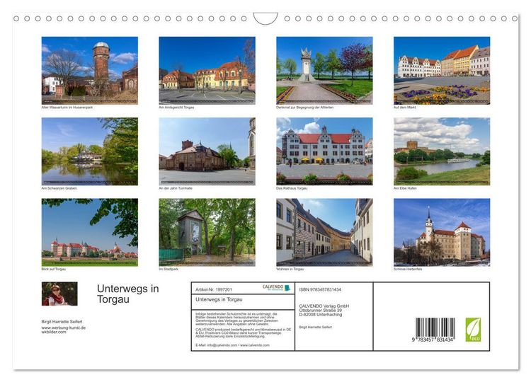 Produktbild: Unterwegs in Torgau (Wandkalender 2026 DIN A3 quer), CALVENDO Monatskalender