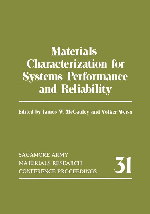 Produktbild: Materials Characterization for Systems Performance and Reliability