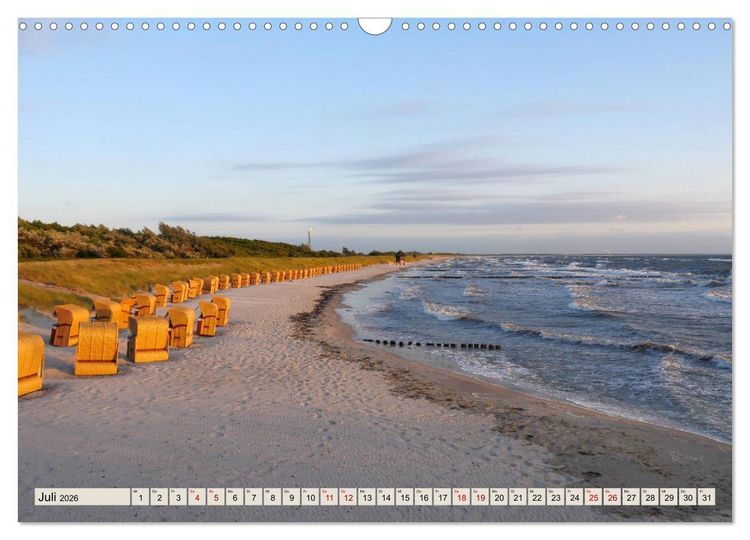 Produktbild: Ostseebad Wustrow K&uuml;stenimpressionen (Wandkalender 2026 DIN A3 quer), CALVENDO Monatskalender