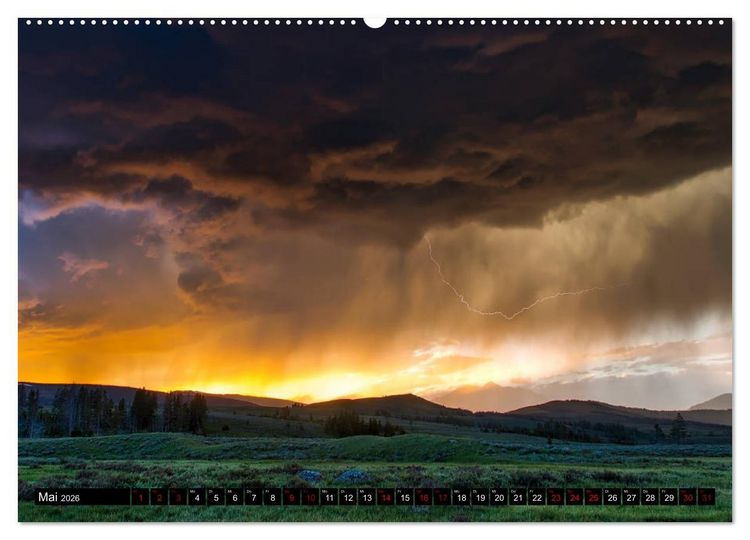 Produktbild: Yellowstone Nationalpark. Tanz auf dem Vulkan (Wandkalender 2026 DIN A2 quer), CALVENDO Monatskalender