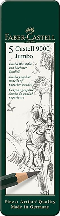 Produktbild: Faber-Castell Bleistifte Castell 9000 Jumbo HB 2B 4B 6B 8B, 5er Set
