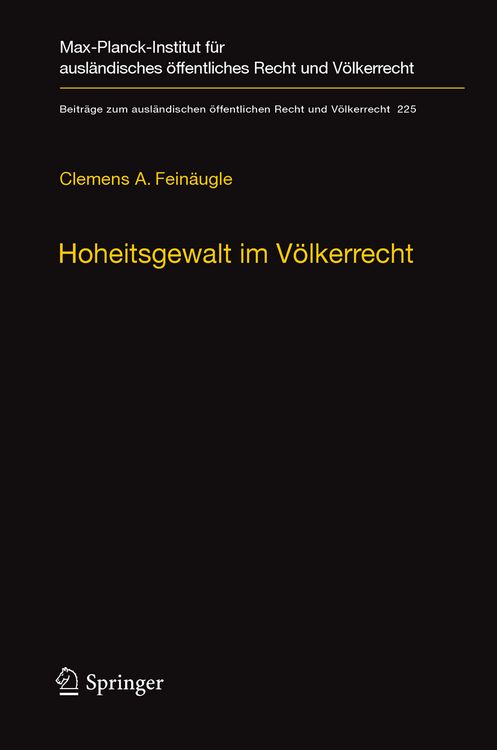 Produktbild: Hoheitsgewalt im V&ouml;lkerrecht
