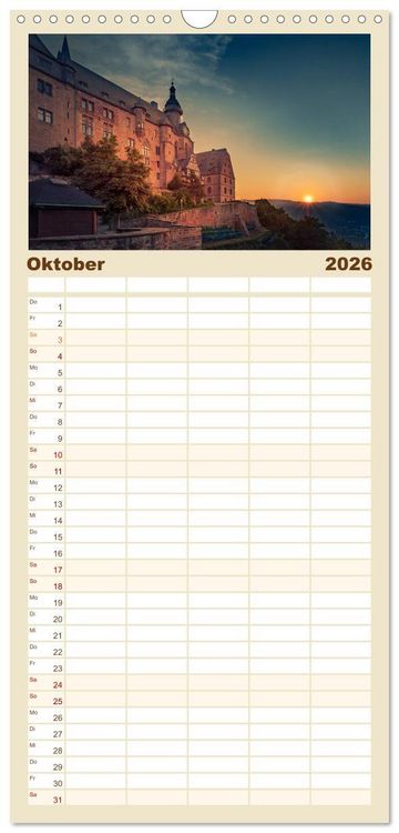 Produktbild: Familienplaner 2026 - M&auml;rchenhaftes Marburg mit 5 Spalten (Wandkalender, 21 x 45 cm) CALVENDO