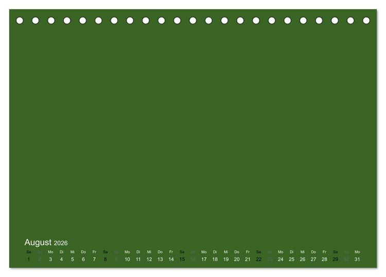 Produktbild: Bastelkalender - dunkel Gr&uuml;n (Tischkalender 2026 DIN A5 quer), CALVENDO Monatskalender