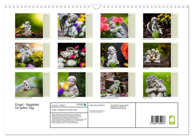 Produktbild: Engel - Begleiter f&uuml;r jeden Tag (Wandkalender 2026 DIN A3 quer), CALVENDO Monatskalender