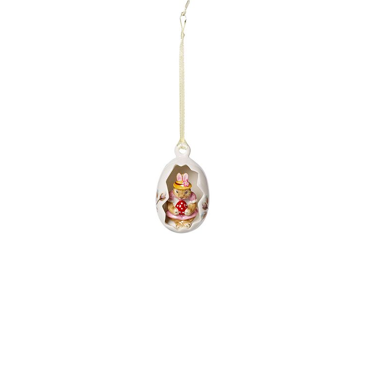 Produktbild: Villeroy & Boch Bunny Tales Ornament Ei, Anna, Bl&uuml;ten rosa