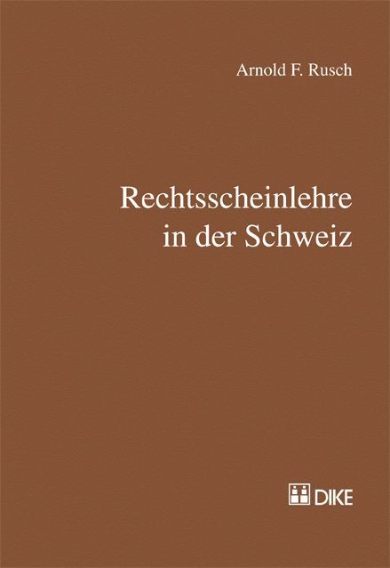 Produktbild: Rechtsscheinlehre in der Schweiz