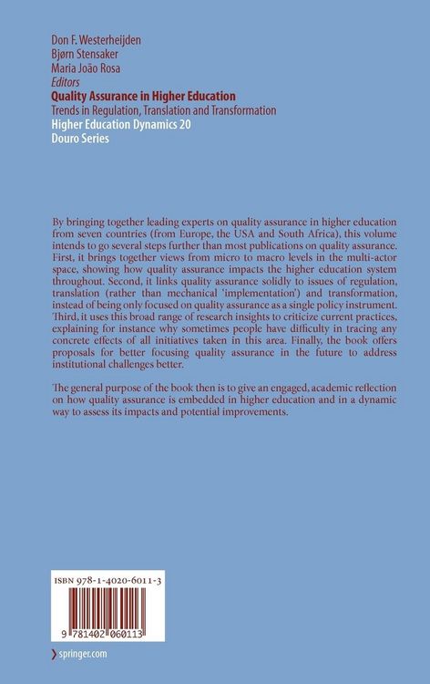 Produktbild: Quality Assurance in Higher Education