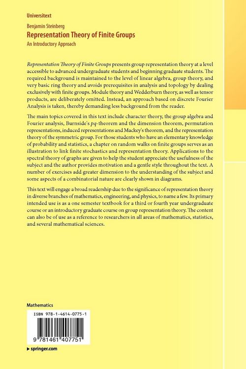 Produktbild: Representation Theory of Finite Groups