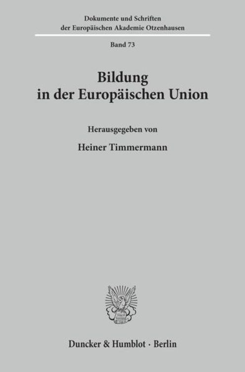 Bild vom Artikel Bildung in der Europäischen Union. vom Autor Heiner Timmermann