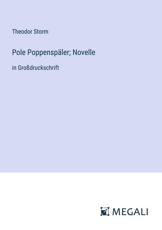 Produktbild: Pole Poppenspäler; Novelle