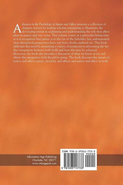 Produktbild: Advances in the Psychology of Justice and Affect (PB)