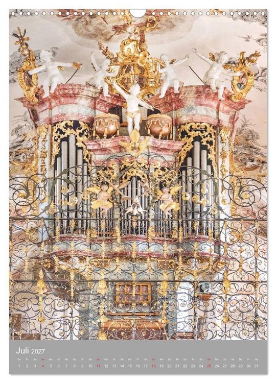 Produktbild: Barock Orgeln, K&ouml;niginnen der Instrumente (Wandkalender 2027 DIN A3 hoch), CALVENDO Monatskalender