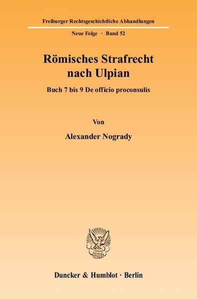Produktbild: R&ouml;misches Strafrecht nach Ulpian.