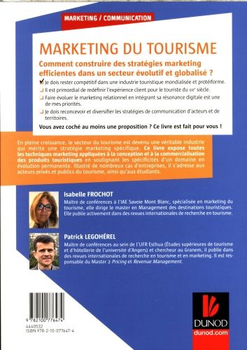 Produktbild: Marketing du tourisme : construire une strat&eacute;gie efficace